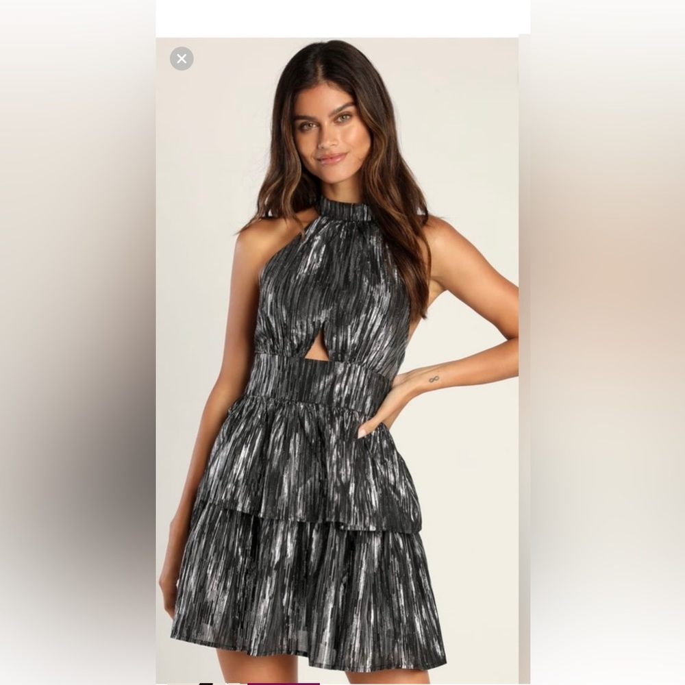 Sparkly Black Mini Dress